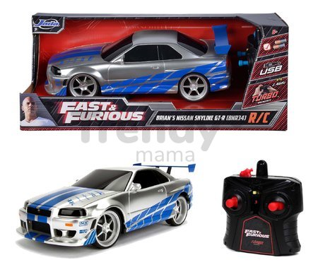 Autíčko na diaľkové ovládanie RC Nissan Skyline GTR Fast & Furious Jada dĺžka 29 cm 1:16 od 6 rokov
