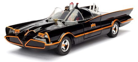 Autíčko Batman 1966 Classic Batmobile Jada kovové s otvárateľnými dverami a figúrkou Batmana dĺžka 22 cm 1:24