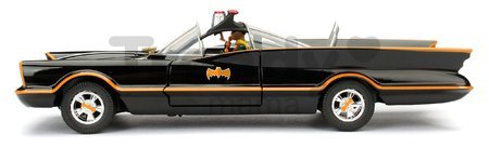 Autíčko Batman 1966 Classic Batmobile Jada kovové s otvárateľnými dverami a figúrkou Batmana dĺžka 22 cm 1:24