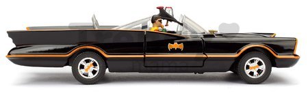 Autíčko Batman 1966 Classic Batmobile Jada kovové s otvárateľnými dverami a figúrkou Batmana dĺžka 22 cm 1:24