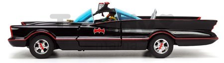 Autíčko Batman Classic Batmobile 1966 Deluxe Jada kovové s otvárateľnými dverami a 4 figúrkami dĺžka 19 cm 1:24