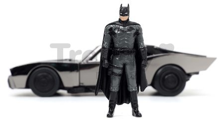 Autíčko Batman Batmobile 2022 Comic Con Jada kovové s otvárateľnými dverami a figúrkou Batmana dĺžka 19 cm 1:24