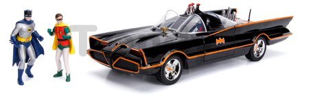 Autíčko Batman Classic Batmobile Jada kovové so svetlom s 2 figúrkami dĺžka 28 cm 1:18