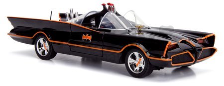 Autíčko Batman Classic Batmobile Jada kovové so svetlom s 2 figúrkami dĺžka 28 cm 1:18