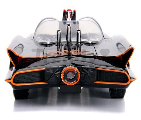 Autíčko Batman Classic Batmobile Jada kovové so svetlom s 2 figúrkami dĺžka 28 cm 1:18
