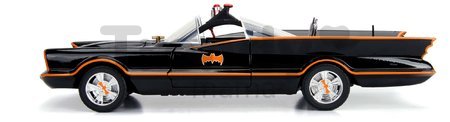 Autíčko Batman Classic Batmobile Jada kovové so svetlom s 2 figúrkami dĺžka 28 cm 1:18