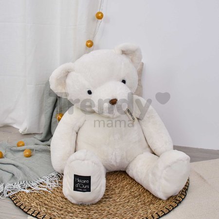 Plyšový medveď Le Nounours White Histoire d’ Ours biely 75 cm od 0 mes