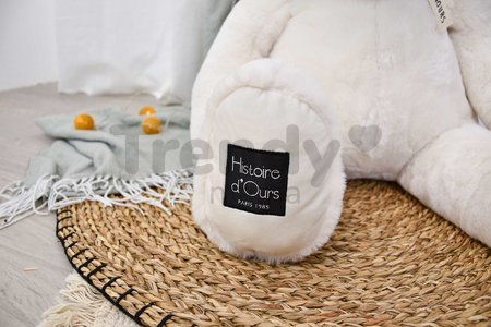 Plyšový medveď Le Nounours White Histoire d’ Ours biely 75 cm od 0 mes
