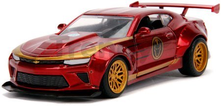 Autíčko Chevy Camaro 2016 Iron Man Marvel Jada kovové s otvárateľnými dverami dĺžka 13 cm 1:32