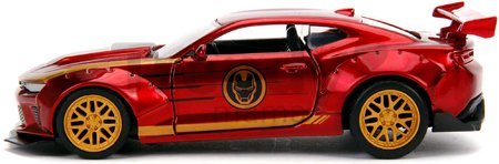 Autíčko Chevy Camaro 2016 Iron Man Marvel Jada kovové s otvárateľnými dverami dĺžka 13 cm 1:32