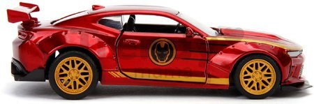 Autíčko Chevy Camaro 2016 Iron Man Marvel Jada kovové s otvárateľnými dverami dĺžka 13 cm 1:32
