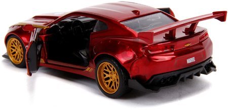 Autíčko Chevy Camaro 2016 Iron Man Marvel Jada kovové s otvárateľnými dverami dĺžka 13 cm 1:32