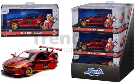 Autíčko Chevy Camaro 2016 Iron Man Marvel Jada kovové s otvárateľnými dverami dĺžka 13 cm 1:32
