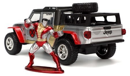 Autíčko Marvel X-Men 2020 Jeep Gladiator Jada kovové s otvárateľnými dverami a figúrkou Colossus dĺžka 14 cm 1:32