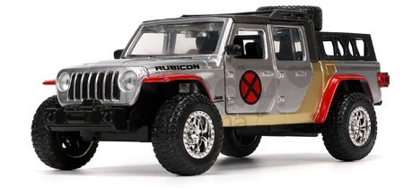 Autíčko Marvel X-Men 2020 Jeep Gladiator Jada kovové s otvárateľnými dverami a figúrkou Colossus dĺžka 14 cm 1:32