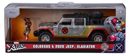 Autíčko Marvel X-Men 2020 Jeep Gladiator Jada kovové s otvárateľnými dverami a figúrkou Colossus dĺžka 14 cm 1:32