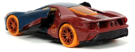 Autíčko Marvel Doctor Strange Ford GT Jada kovové s otvárateľnými dverami a figúrkou Doctor Strange dĺžka 13,3 cm 1:32