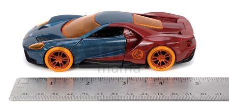 Autíčko Marvel Doctor Strange Ford GT Jada kovové s otvárateľnými dverami a figúrkou Doctor Strange dĺžka 13,3 cm 1:32