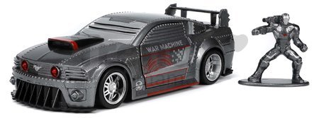 Autíčko Marvel War Machine 2006 Ford Mustang Jada kovové s otvárateľnými dverami a figúrkou War Machine dĺžka 14 cm 1:32