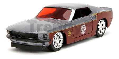 Autíčko Fastback 1969 Ford Mustang Marvel Jada kovové s otvárateľnými dverami a figúrka Star Lord dĺžka 13,9 cm 1:32