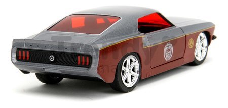 Autíčko Fastback 1969 Ford Mustang Marvel Jada kovové s otvárateľnými dverami a figúrka Star Lord dĺžka 13,9 cm 1:32