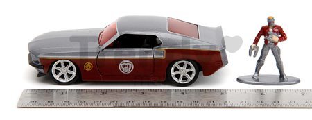 Autíčko Fastback 1969 Ford Mustang Marvel Jada kovové s otvárateľnými dverami a figúrka Star Lord dĺžka 13,9 cm 1:32