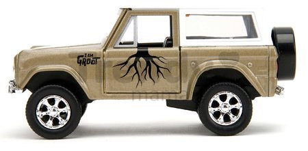 Autíčko Marvel Ford Bronco 1973 Jada kovové s otvárateľnými dverami a figúrkou Groot dĺžka 14 cm 1:32