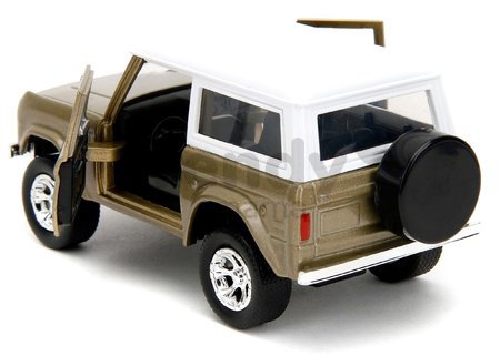 Autíčko Marvel Ford Bronco 1973 Jada kovové s otvárateľnými dverami a figúrkou Groot dĺžka 14 cm 1:32