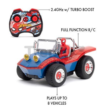 Autíčko na diaľkové ovládanie RC Buggy Spiderman Marvel Jada terénne dĺžka 17 cm 1:24 od 6 rokov