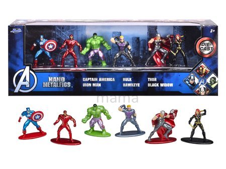 Figúrky zberateľské Avengers Marvel Nano Pack Jada kovové sada 6 druhov výška 4 cm