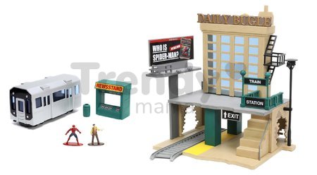 Stavebnica Marvel Spiderman NYC Deluxe Nano Scene Jada s 2 figúrkami Jonah Jameson a Spiderman 20 cm od 5 rokov