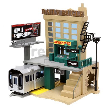 Stavebnica Marvel Spiderman NYC Deluxe Nano Scene Jada s 2 figúrkami Jonah Jameson a Spiderman 20 cm od 5 rokov
