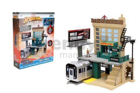 Stavebnica Marvel Spiderman NYC Deluxe Nano Scene Jada s 2 figúrkami Jonah Jameson a Spiderman 20 cm od 5 rokov