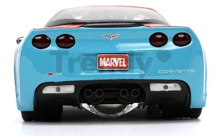 Autíčko Marvel Doctor Strange Chevy Corvette 2006 Jada kovové s otvárateľnými časťami a figúrkou Doctor Strange dĺžka 22 cm 1:24