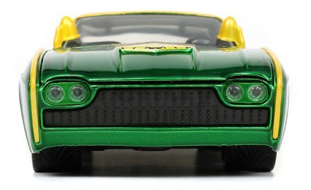 Autíčko Marvel Ford Thunderbird Jada kovové s otvárateľnými časťami a figúrkou Loki dĺžka 22 cm 1:24