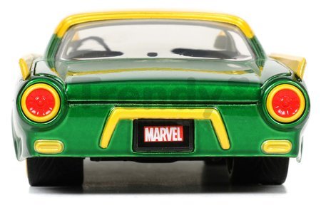 Autíčko Marvel Ford Thunderbird Jada kovové s otvárateľnými časťami a figúrkou Loki dĺžka 22 cm 1:24
