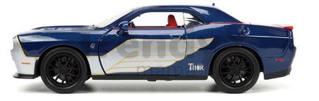 Autíčko Marvel Dodge Challenger SRT Hellcat Jada kovové s otvárateľnými časťami a figúrkou Thor dĺžka 20 cm 1:24