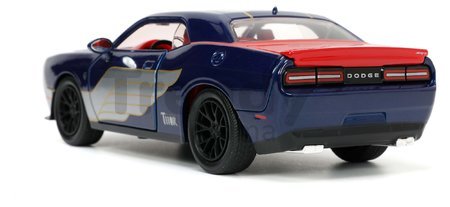 Autíčko Marvel Dodge Challenger SRT Hellcat Jada kovové s otvárateľnými časťami a figúrkou Thor dĺžka 20 cm 1:24