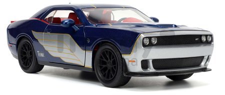 Autíčko Marvel Dodge Challenger SRT Hellcat Jada kovové s otvárateľnými časťami a figúrkou Thor dĺžka 20 cm 1:24