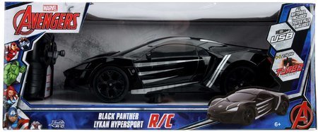 Autíčko na diaľkové ovládanie Marvel RC Black Panther Lykan 1:16 Jada čierne dĺžka 29 cm od 6 rokov