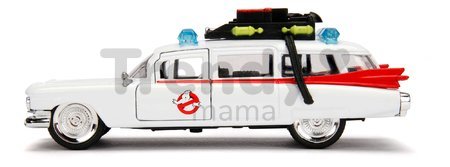 Autíčko Ghostbusters Cadillac Jada kovové s otvárateľnými dverami dĺžka 12 cm 1:32