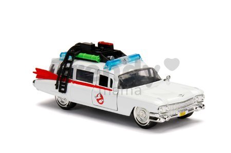 Autíčko Ghostbusters Cadillac Jada kovové s otvárateľnými dverami dĺžka 12 cm 1:32