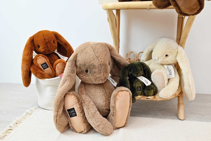 Plyšový zajačik The Bunny Vanilla Histoire d'Ours béžový 32 cm od 0 mes