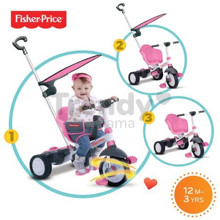 Trojkolka Fisher-Price Charm Plus Touch Steering smarTrike ružová od 12 mes