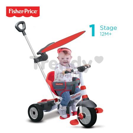 Trojkolka Fisher-Price Charm Plus Touch Steering smarTrike so slnečníkom červená