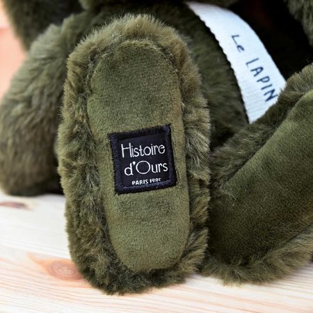 Plyšový zajačik The Bunny Khaki Histoire d'Ours zelený 32 cm od 0 mes