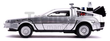 Autíčko Time Machine Back to the Future 2 Jada kovové s otvárateľnými dverami dĺžka 12,5 cm 1:32