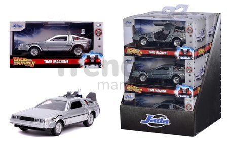 Autíčko Time Machine Back to the Future 2 Jada kovové s otvárateľnými dverami dĺžka 12,5 cm 1:32