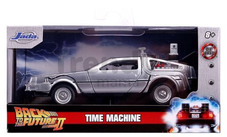 Autíčko Time Machine Back to the Future 2 Jada kovové s otvárateľnými dverami dĺžka 12,5 cm 1:32