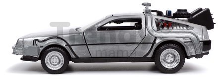 Autíčko Time Machine Back to the Future 1 Jada kovové s otvárateľnými dverami dĺžka 12,5 cm 1:32